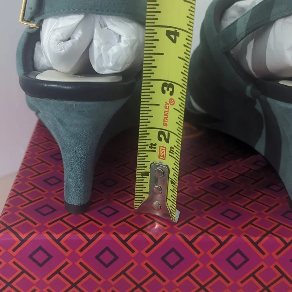 Tory Burch $400 Puffy Wedge Sandals Pumps Heels Arctic Blue 10 FEELS LIKE 9.5